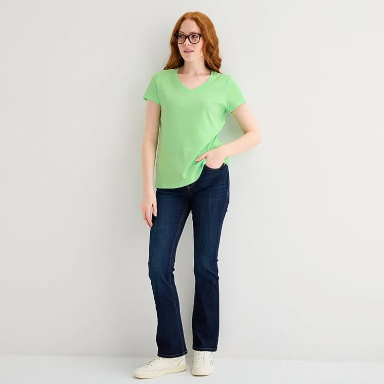 St. John's Bay Womens V Neck Short Sleeve T-Shirt