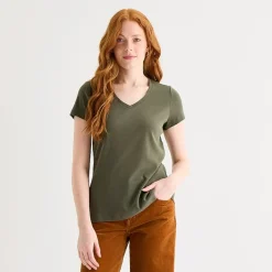 St. John's Bay Womens V Neck Short Sleeve T-Shirt