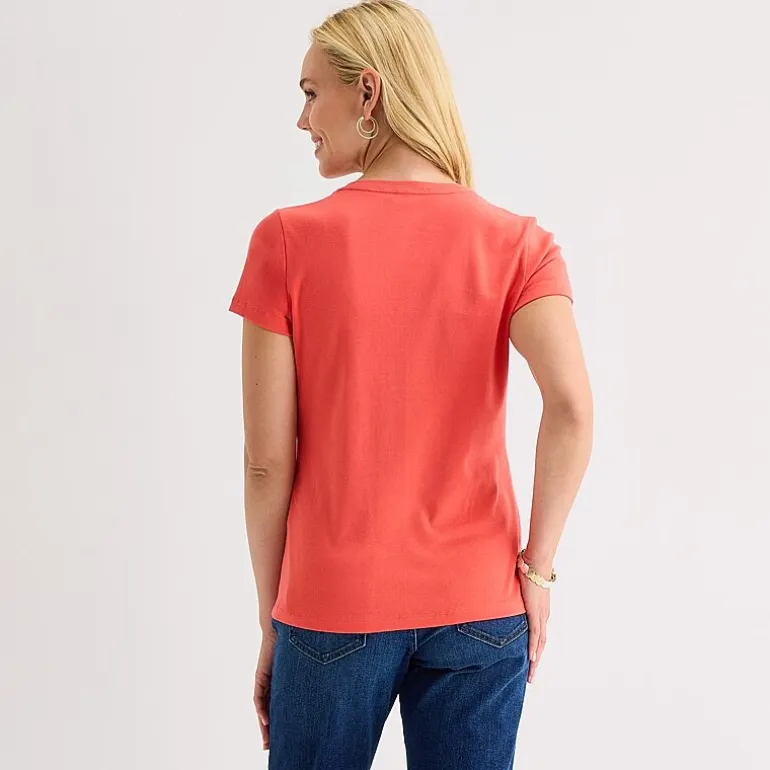 St. John's Bay Womens V Neck Short Sleeve T-Shirt
