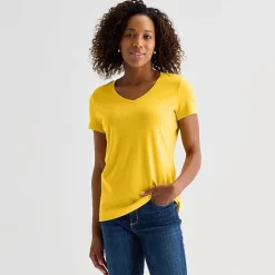 St. John's Bay Womens V Neck Short Sleeve T-Shirt