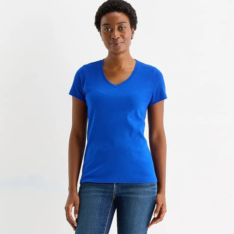 St. John's Bay Womens V Neck Short Sleeve T-Shirt