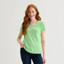 St. John's Bay Womens V Neck Short Sleeve T-Shirt