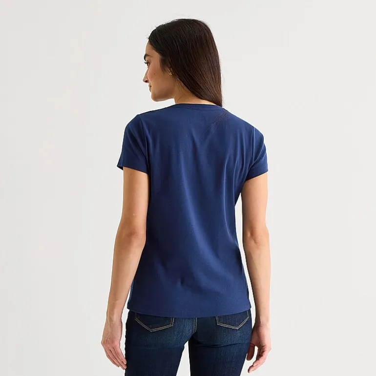 St. John's Bay Womens V Neck Short Sleeve T-Shirt