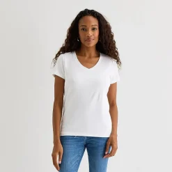 St. John's Bay Womens V Neck Short Sleeve T-Shirt