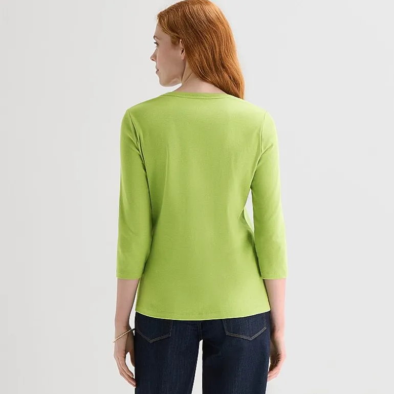St. John's Bay Womens V Neck 3/4 Sleeve T-Shirt