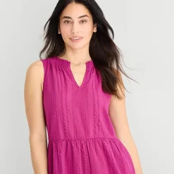 St. John's Bay Womens V Neck Sleeveless A-Line Dress