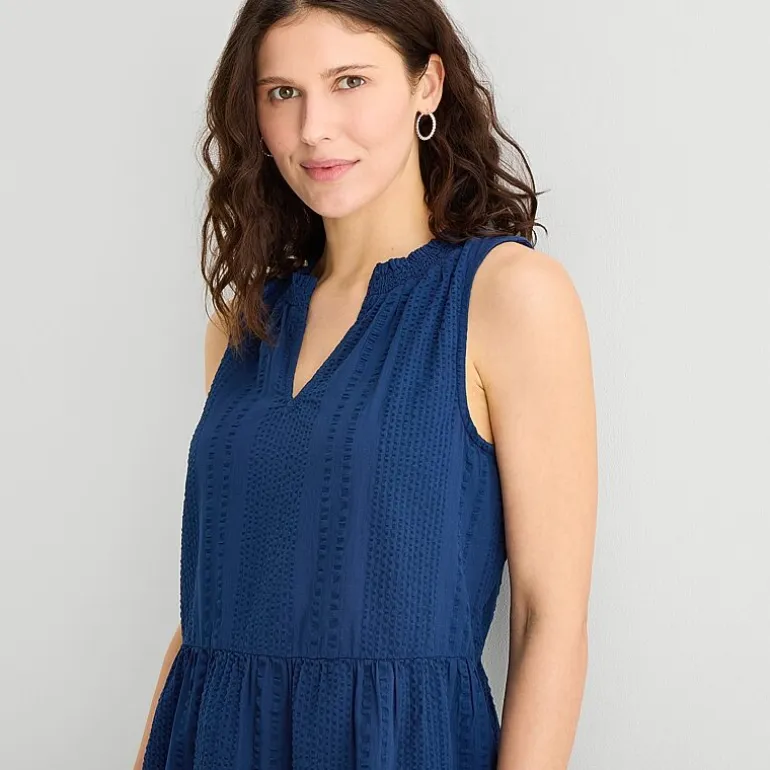 St. John's Bay Womens V Neck Sleeveless A-Line Dress