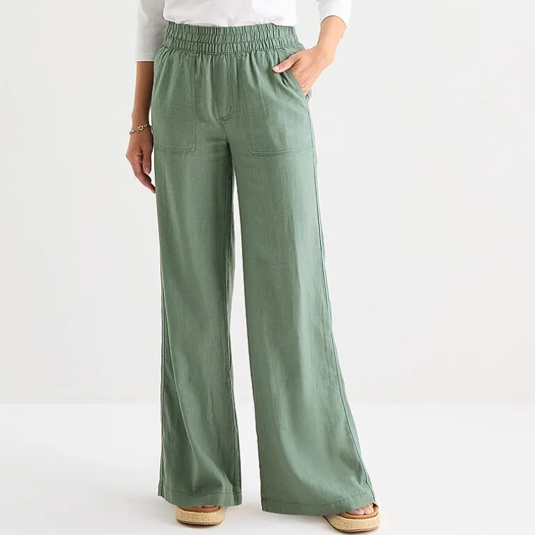 St. John's Bay Womens Wide Leg High Rise Pull-On Pant