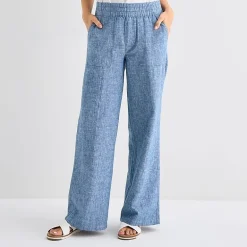 St. John's Bay Womens Wide Leg High Rise Pull-On Pant