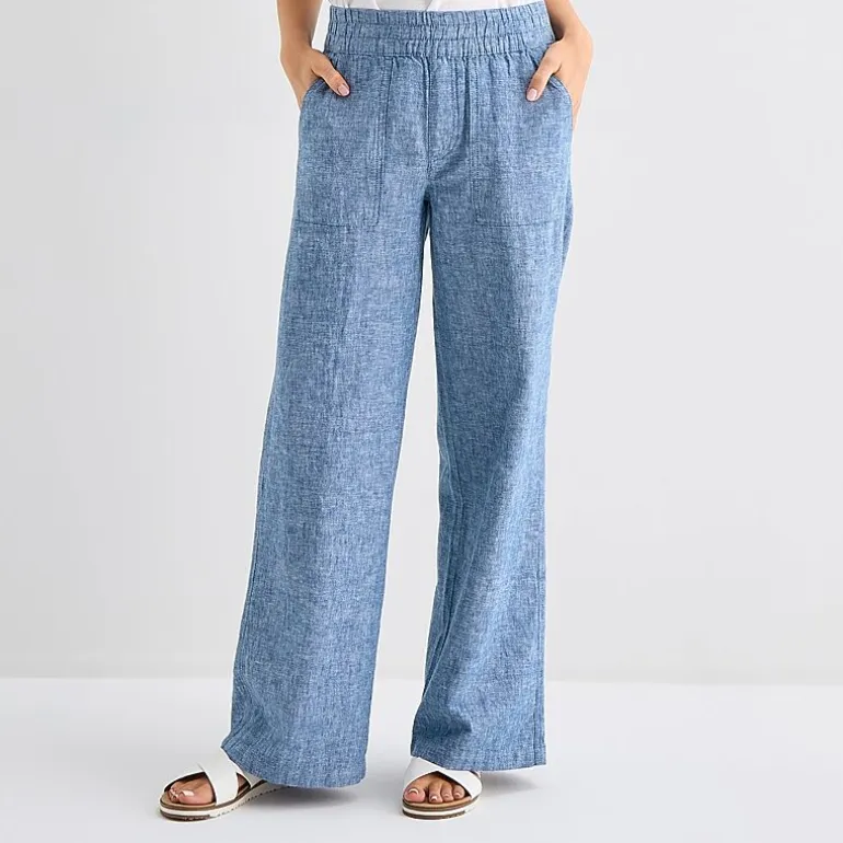 St. John's Bay Womens Wide Leg High Rise Pull-On Pant