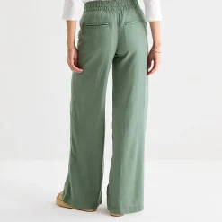 St. John's Bay Womens Wide Leg High Rise Pull-On Pant