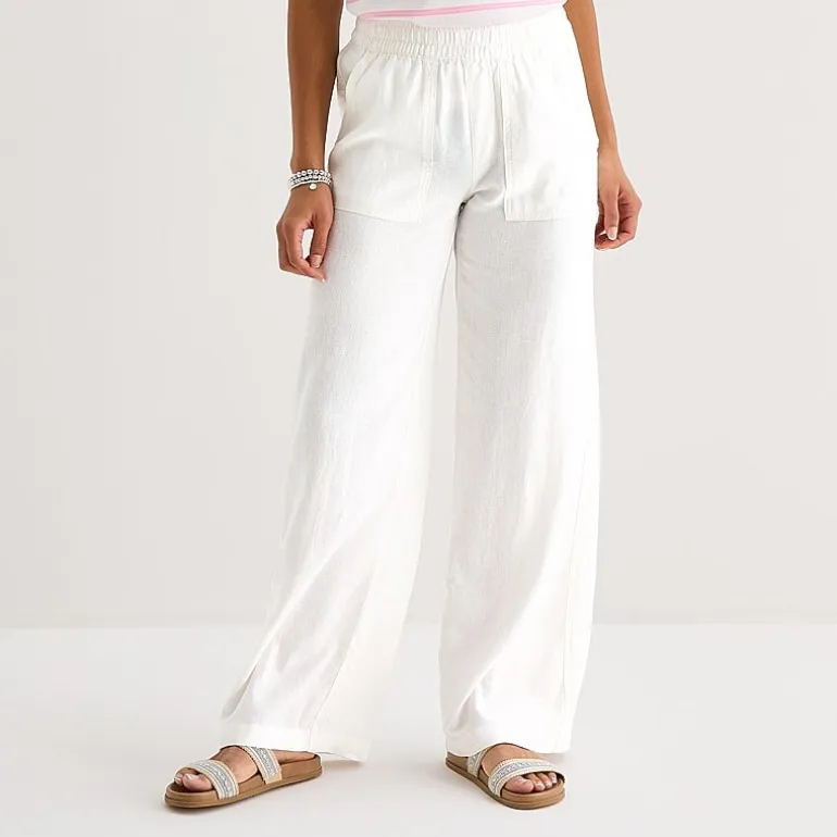 St. John's Bay Womens Wide Leg High Rise Pull-On Pant