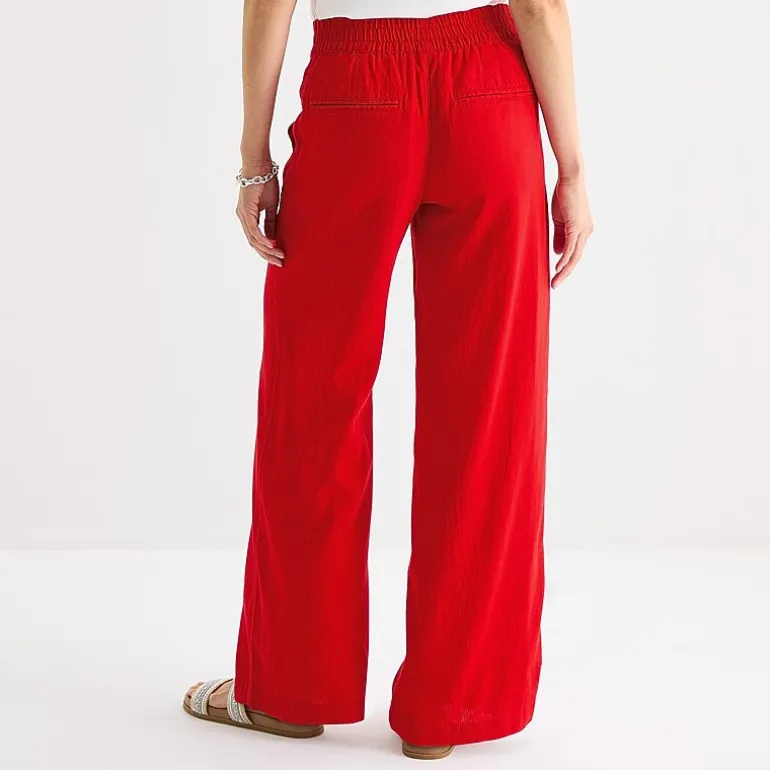 St. John's Bay Womens Wide Leg High Rise Pull-On Pant