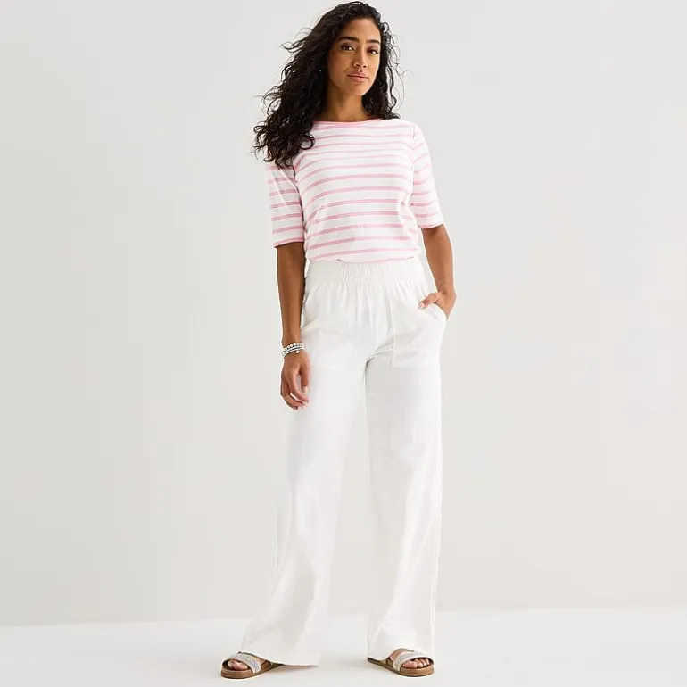 St. John's Bay Womens Wide Leg High Rise Pull-On Pant