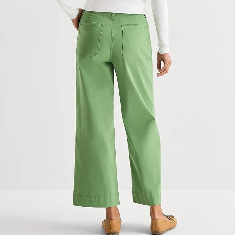 St. John's Bay Womens Wide Leg High Rise Cropped Pant