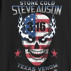 Stone Cold Mens Crew Neck Short Sleeve Regular Fit Big and Tall Graphic T-Shirt