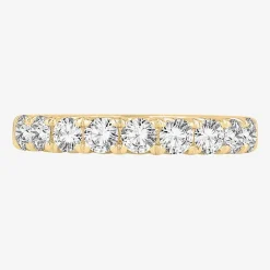 9-Stone (H-I / Si1-Si2) Womens 2 CT. T.W. Lab Grown White Diamond 14K Gold Wedding Band