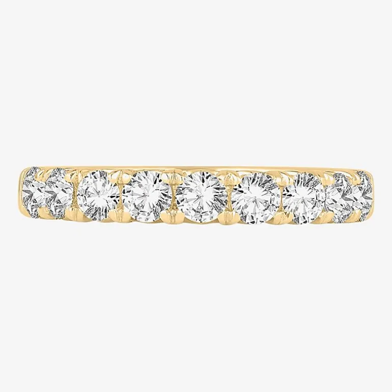 9-Stone (H-I / Si1-Si2) Womens 2 CT. T.W. Lab Grown White Diamond 14K Gold Wedding Band