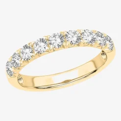 9-Stone (H-I / Si1-Si2) Womens 2 CT. T.W. Lab Grown White Diamond 14K Gold Wedding Band