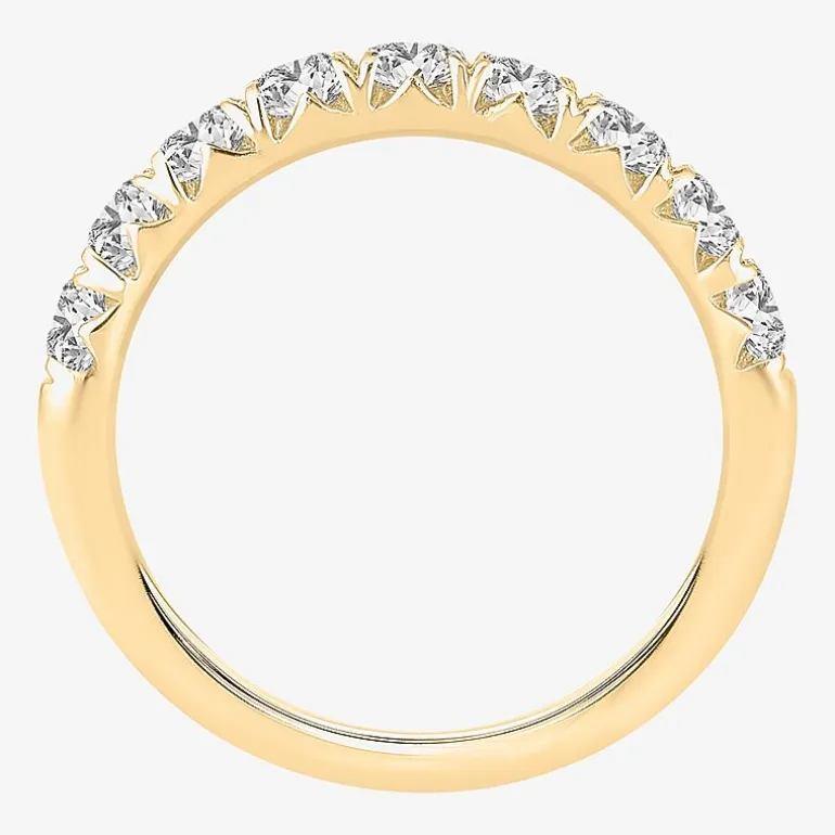 9-Stone (H-I / Si1-Si2) Womens 2 CT. T.W. Lab Grown White Diamond 14K Gold Wedding Band