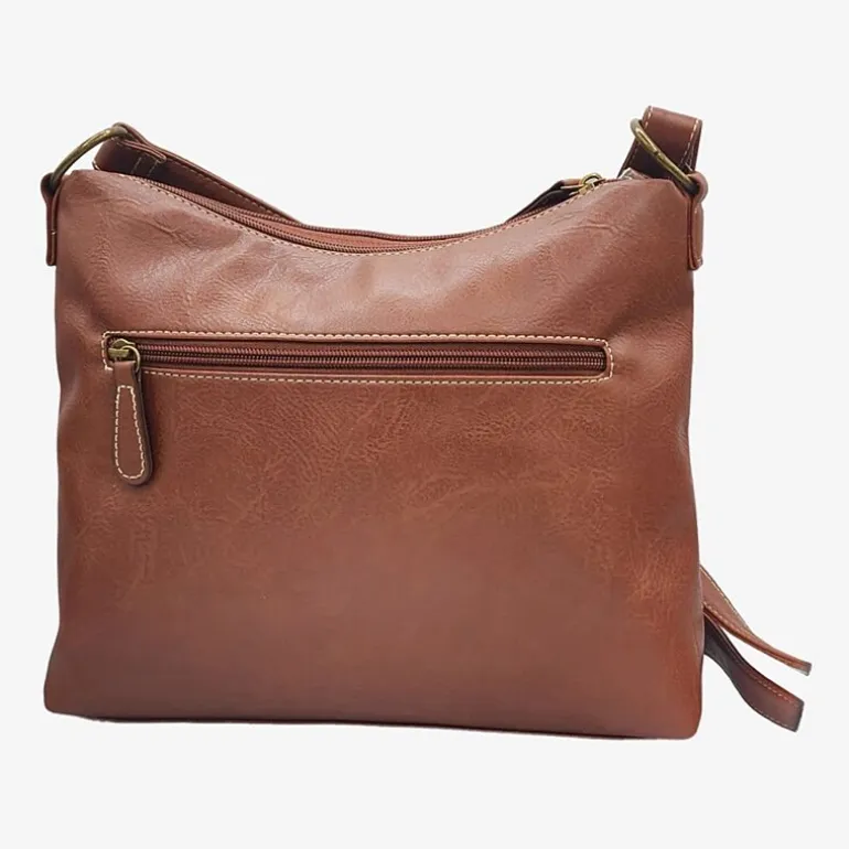Stone Mountain Laredo Riveted Leather Irene Hobo Bag