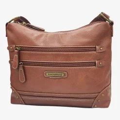 Stone Mountain Laredo Riveted Leather Irene Hobo Bag