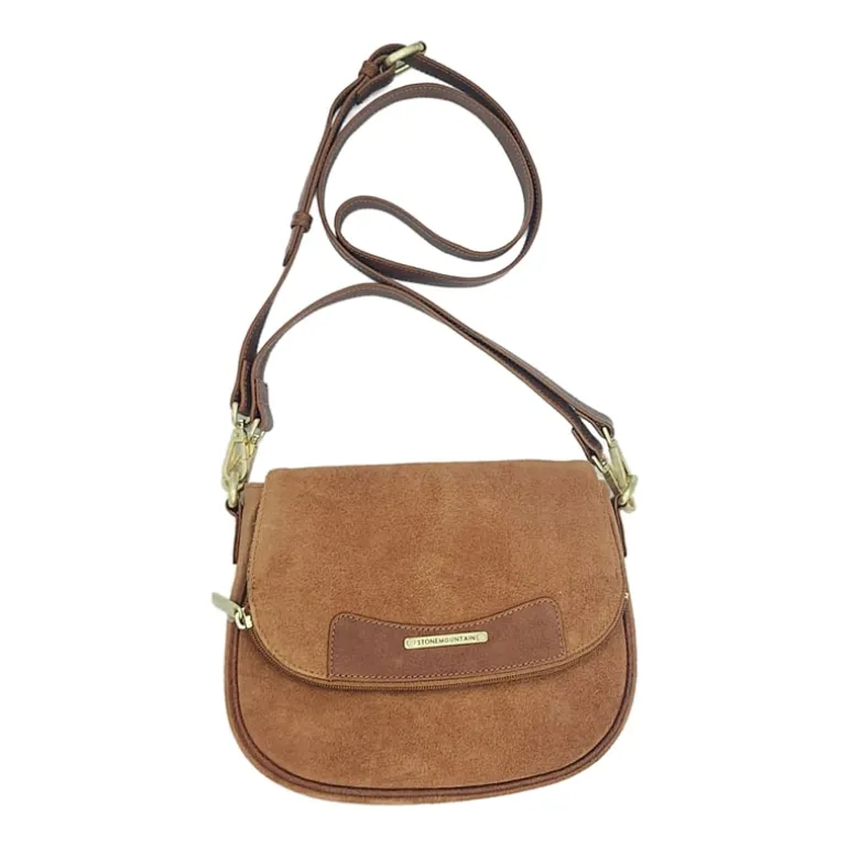 Stone Mountain Palamino Suede Mini Flap Crossbody Bag