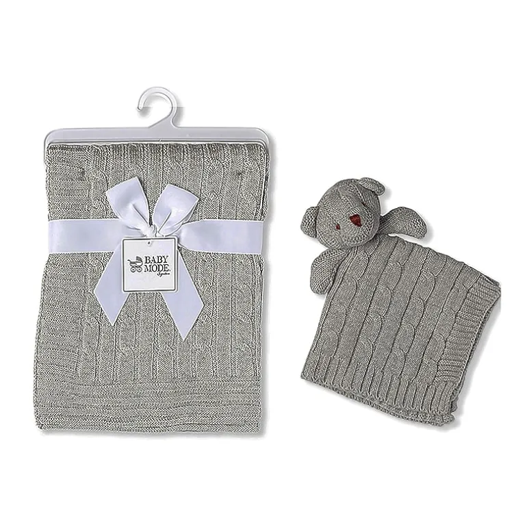 3 Stories Trading Company Baby Cable Knit Gift Set 2-pc. Baby Blanket