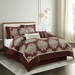 Stratford Park Thess 7pc Damask + Scroll Lightweight Comforter Set
