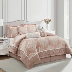 Stratford Park Thess 7pc Damask + Scroll Lightweight Comforter Set