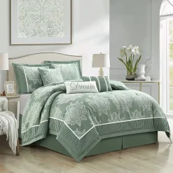 Stratford Park Thess 7pc Damask + Scroll Lightweight Comforter Set