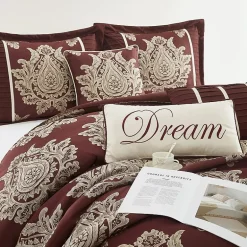 Stratford Park Thess 7pc Damask + Scroll Lightweight Comforter Set