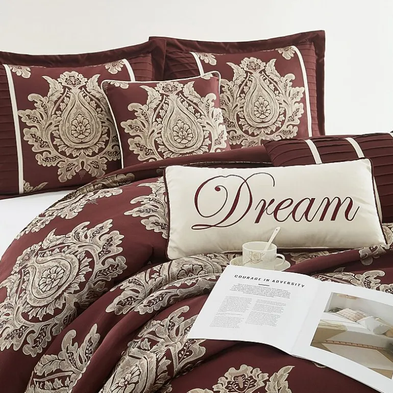 Stratford Park Thess 7pc Damask + Scroll Lightweight Comforter Set