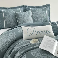 Stratford Park Thess 7pc Damask + Scroll Lightweight Comforter Set