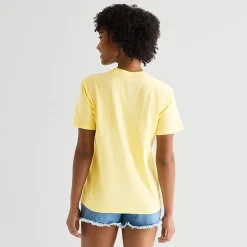 Strawberry Basket Womens Juniors Crew Neck Short Sleeve Loose Fit Winnie The Pooh Graphic T-Shirt