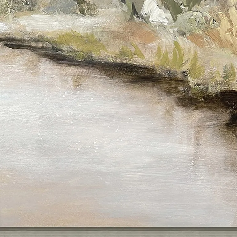 Streamline Art Quiet Meadow Hand Embellished Canvas Art