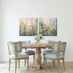 Streamline Art Tranquil Meadow Tones Ii Hand Embellished Canvas Art