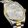 Stuhrling Mens Two Tone Stainless Steel Bracelet Watch 4070.5
