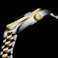 Stuhrling Mens Two Tone Stainless Steel Bracelet Watch 4070.5