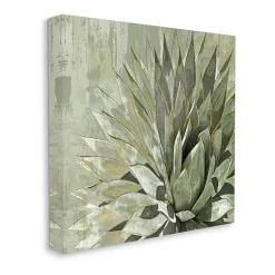 Stupell Industries Green Botanical Abstract Leaves Canvas Art