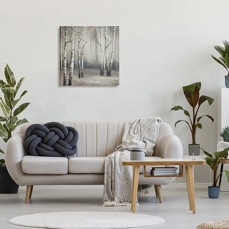 Stupell Industries Misty Birch Tree Forest Canvas Art