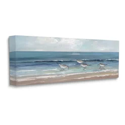 Stupell Industries Sandpiper Birds Cloudy Sky Canvas Art