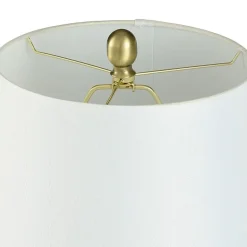 Stylecraft Christy Golden Copper With Brussels White Shade Ceramic Table Lamp