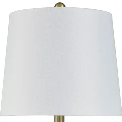 Stylecraft Christy Golden Copper With Brussels White Shade Ceramic Table Lamp