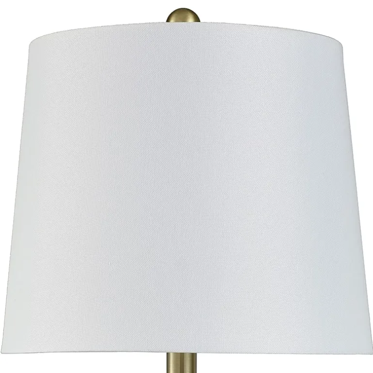 Stylecraft Christy Golden Copper With Brussels White Shade Ceramic Table Lamp