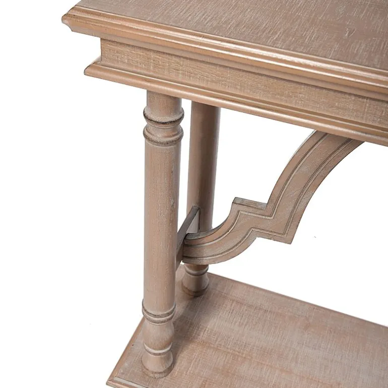 StyleCraft Gray Wash Wood Trestle Console Table