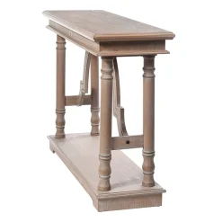 StyleCraft Gray Wash Wood Trestle Console Table