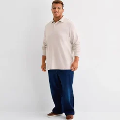 Stylus Big and Tall Mens Regular Fit Long Sleeve Polo Shirt