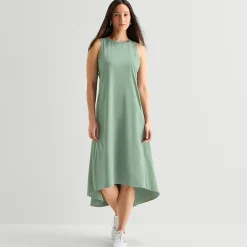 Stylus Easy Tank Womens Crew Neck Sleeveless Maxi Dress