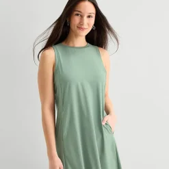 Stylus Easy Tank Womens Crew Neck Sleeveless Maxi Dress